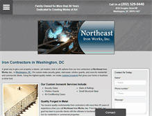 Tablet Screenshot of northeastironworksinc.com